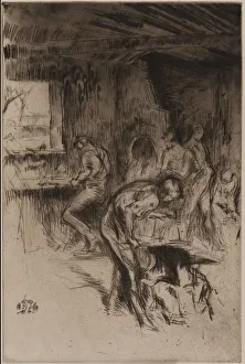 Whistler J Mcneill Prints: The Little Forge, Liverpool, 1875. Creator: James Abbott McNeill Whistler