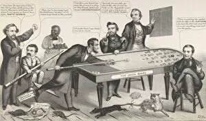 Billiards Gallery: A Little Game of Bagatelle, 1864. Creator: John L Magee