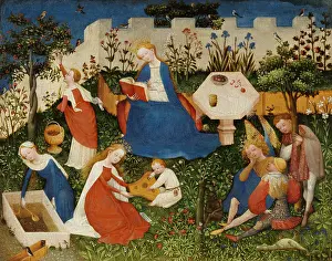 Devotion Prints: The Little Garden of Paradise, c1410-1420. Creator: Upper Rhenish Master
