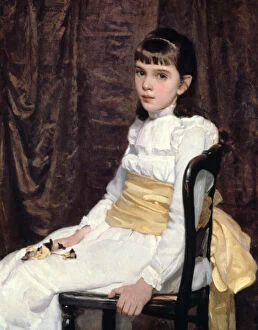 Cecilia Collection: A Little Girl, 1887. Artist: Cecilia Beaux