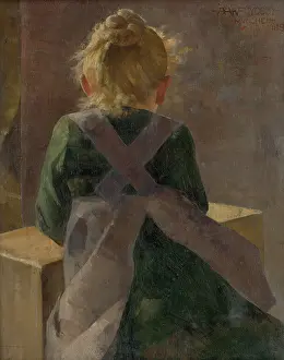 Figural Motif Prints: Little Girl, 1893. Creator: Akos von Aranyossy
