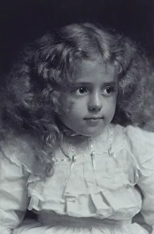 Platinum Prints 1900 Gmgpc Prints: Little girl with fair, wavy hair, c1900. Creator: Addie Kilburn Robinson