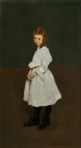 George Bellows Prints: Little Girl in White (Queenie Burnett), 1907. Creator: George Wesley Bellows