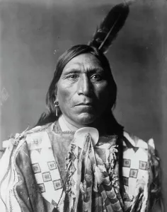 Lakota Prints: Little Hawk, c1907. Creator: Edward Sheriff Curtis