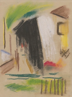 Vienna Secession Prints: Little house with a fence, 1931-1932. Creator: Zolo Palugyay