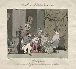 Little Human Felicities: Childhood. Creator: Henry Bonaventure Monnier (French, 1805-1877)