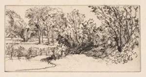 1818 1910 Prints: The Little Longparish, 1896. Creator: Francis Seymour Haden (British, 1818-1910)