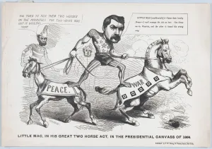 Presidential Campaign Prints: Little Mac, in His Great Two Horse Act