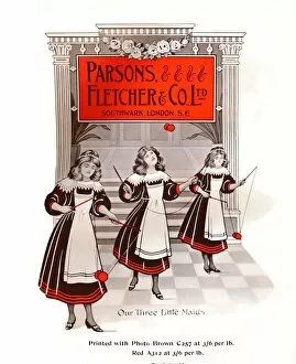 Lawrence And Co Gallery: Our Three Little Maids - Parsons, Fletcher & Co. Ltd. advertisement, 1909