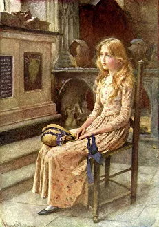Raphael Tuck And Sons Prints: Little Nell, from Little Nell and her Grandfather, c1900. Creator: Harold Copping
