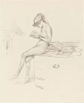 Young Women Collection: The Little Nude Model, Reading, 1889 / 1890. Creator: James Abbott McNeill Whistler