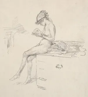 The Little Nude Model Reading, 1890. Creator: James McNeill Whistler (American, 1834-1903)