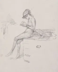 1834 1903 Prints: The Little Nude Model Reading, 1890. Creator: James McNeill Whistler (American, 1834-1903)