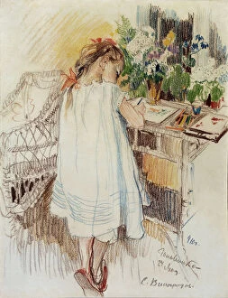 A little one, 1910. Artist: Vinogradov, Sergei Arsenyevich (1869-1938)