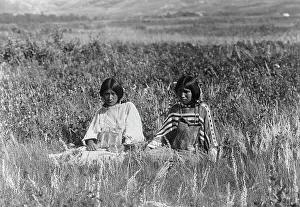 Blackfeet Prints: Little Plume's daughter, c1910. Creator: Edward Sheriff Curtis
