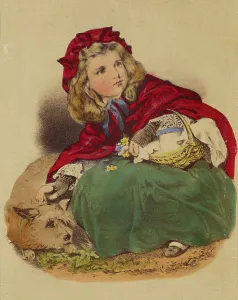 Childrens Literature Prints: Little Red Ridinghood. 1865-1875. Creator: Terry & Stoneman & Company