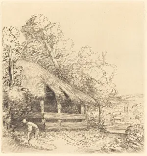 Lifting Gallery: Little Shelter (Le petit hangar). Creator: Alphonse Legros