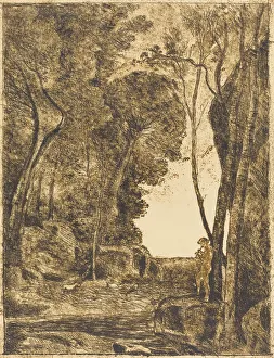 And Xa9 Gallery: Little Shepherd, 1st Plate (Le Petit Berger), 1855. Creator: Jean-Baptiste-Camille Corot