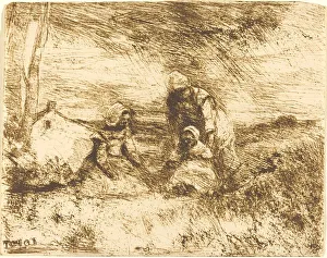 And Xa9 Gallery: The Little Sister (La Petite Soeur), 1854. Creator: Jean-Baptiste-Camille Corot