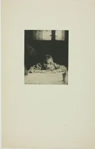 J Alden Weir Prints: The Little Student, 1890. Creator: Julian Alden Weir