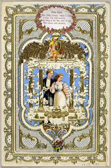 Embossed Prints: This Little Tribute, Which I Send (valentine), 1840/60. Creator: Unknown