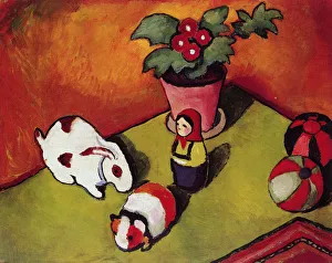 Childrens Games Gallery: Little Walters Toys, 1912. Artist: Macke, August (1887-1914)