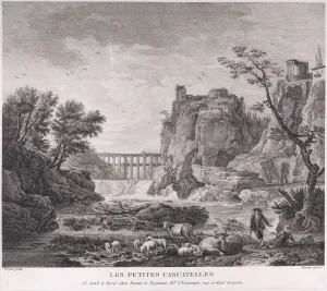 Waterfall Collection: The Little Waterfalls, ca. 1740-1800. Creator: Pierre Francois Basan