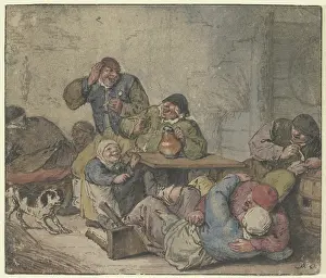 Lively farmers in an inn, after 1670. Creator: Adriaen van Ostade