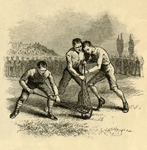 Scribner Co Prints: A Lively Scrimmage, 1881. Creator: Unknown