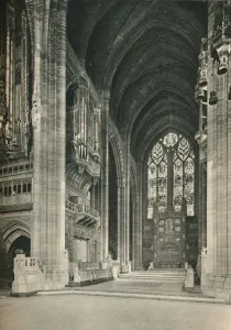 Choir Stall Gallery: Liverpool Cathedral: The Choir, Looking East. Architect, Sir G. Gilbert Scott, R.A. 1924