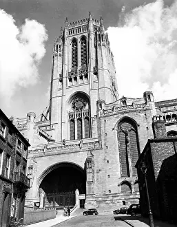 Liverpool Cathedral from the east, Liverpool, c1955. Creator: Arthur Charles Kirby Ware