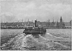Liverpool, from the Mersey, c1896. Artist: Valentine & Sons