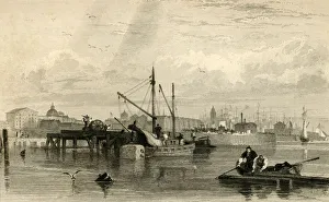 Liverpool, from the Mersey, No. 1..., mid 19th century. Creator: Robert Brandard Liverpool, from the Mersey, No. 1..., mid 19th century. Creator: Robert Brandard