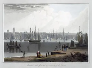 Liverpool, taken from the oppersite side of the River, 1815. Artist: William Daniell