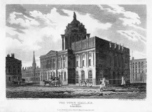 Liverpool Town Hall, Merseyside, 1808.Artist: William Woolnoth Liverpool Town Hall, Merseyside, 1808.Artist: William Woolnoth