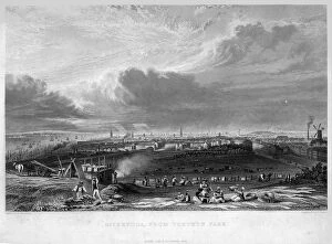Chopping Collection: Liverpool from Toxteth Park, 1834. Artist: G Pickering