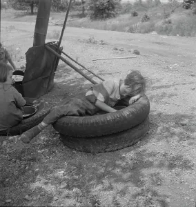 She lives on Scratch Hill, outside Atoka, Oklahoma, Atoka County, Oklahoma, 1938. Creator: Dorothea Lange. She lives on Scratch Hill, outside Atoka, Oklahoma, Atoka County, Oklahoma, 1938. Creator: Dorothea Lange