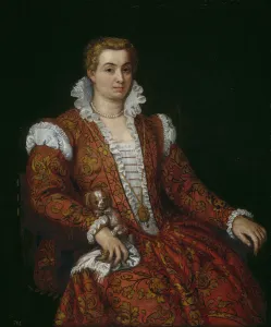 Lap Dog Prints: Livia Colonna. Artist: Veronese, Paolo (1528-1588)