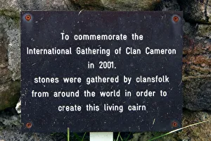 Cairn Prints: Living cairn, Clan Cameron Museum, Achnacarry, near Spean Bridge, Highland, Scotland