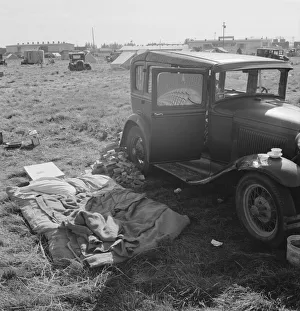Camping Gallery: Living conditions for migrant potato pickers, Tulelake, Siskiyou County, California, 1939