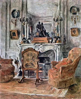 Mantlepiece Prints: The Living Room, 1900. Artist: Etienne Moreau-Nelaton