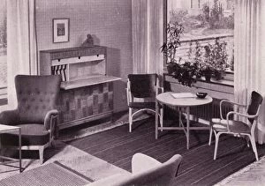 Contemporary Gallery: Living-room furniture by Carl-Axel Acking, made by A.B. Svenska Mobelfabrikerna, 1949
