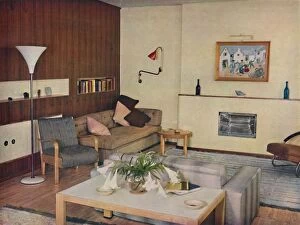 Chermayeff Collection: The living-room in a London flat, redesigned by Serge Chermayeff, F.R.I.B.A. 1936