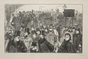 The Living Stream at London Bridge - On the Bridge, 1863