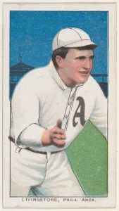 Baseball Player Gallery: Livingstone, Philadelphia, American League, from the White Border series (T206) for the