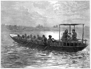 John Rowlands Prints: Livingstone and Stanley going from Ujiji to the Rusizi River, 1871