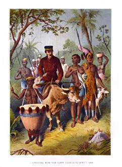 Weak Gallery: Livingstone Weak From Fever Escorted to Shintes Town, 19th century