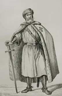 Livonian Brother of the Sword, 1839. Creator: Augustin Francois Lemaitre