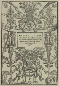 Pellegrino Prints: Livre de Moresques, title page (recto), 1546. Creator: Cornelis Bos