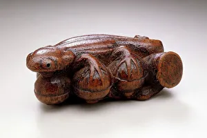 Nervous Prints: Lizard on Acorn Branch, 18th century. Creator: Unknown